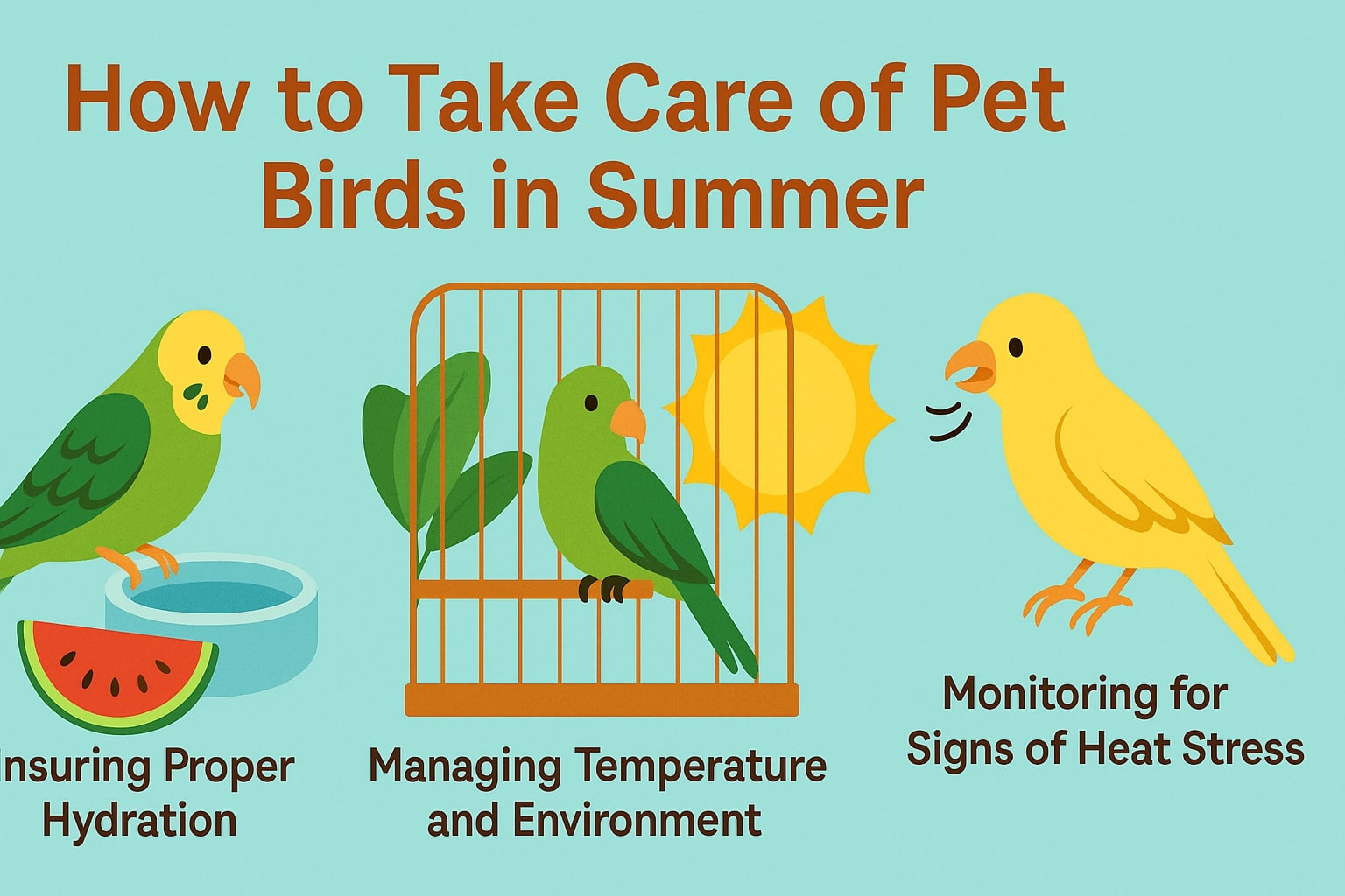 Care of Pet Birds in Summer